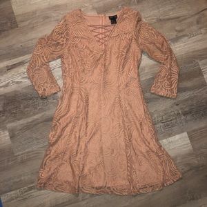 Pink lace dress